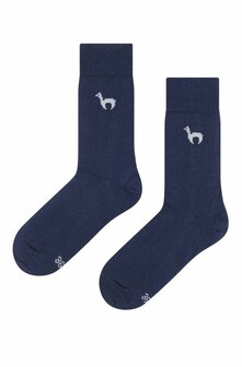  Luxe Alpaca Sokken business kleur donker blauw