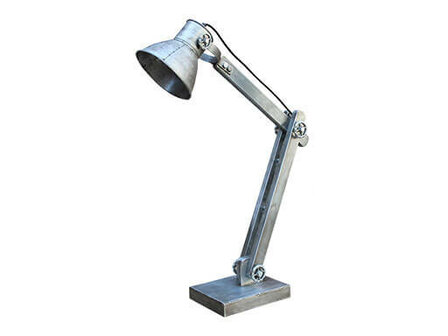 Industri&euml;le tafellamp met verstelbare voet en kap 55cm