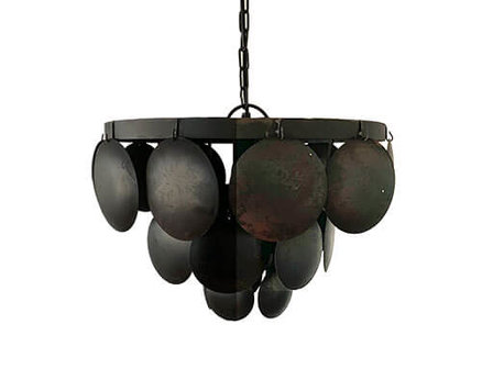 Hanglamp antiek kleurig zwart M &Oslash; 50 cm met schijven leverbaar vanaf maart 2021