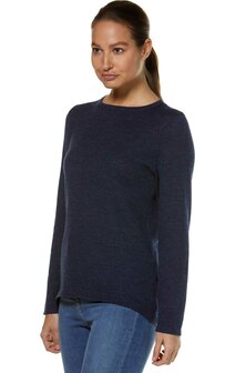 Pullover basic, Blauw gemeleerd