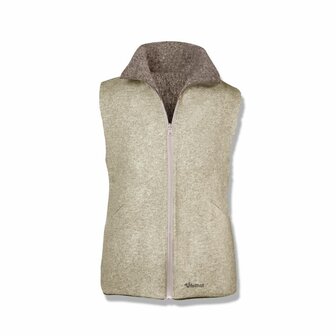 Fellhof Wolvilt bodywarmer Dames, lichtbruin/donkerbruin