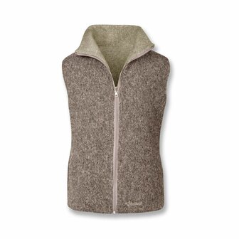 Fellhof Wolvilt bodywarmer Dames, lichtbruin/donkerbruin