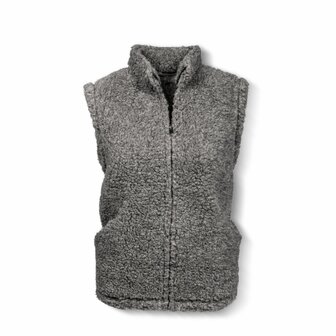 Fellhof Wollen  bodywarmer &auml;rmellos, Grijs