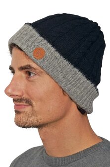 Muts Babya Alpaca Tweekleurig Zwart Grijs