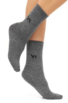 Luxe Alpaca Sokken business kleur grijs  52% Alpaca 35% Wol 11% Nylon 2% Elastaan