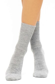 Alpaca sokken soft grijs 52% alpaca, 35% wol, 11% nylon, 2% elastaan
