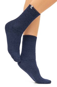 Alpaca sokken soft blauw  52% alpaca, 35% wol, 11% nylon, 2% elastaan