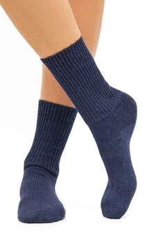 Alpaca sokken soft blauw  52% alpaca, 35% wol, 11% nylon, 2% elastaan