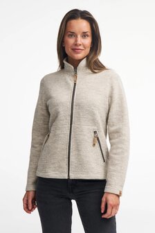NLS Twig full rits 100% ongekleurde merino wol beige 