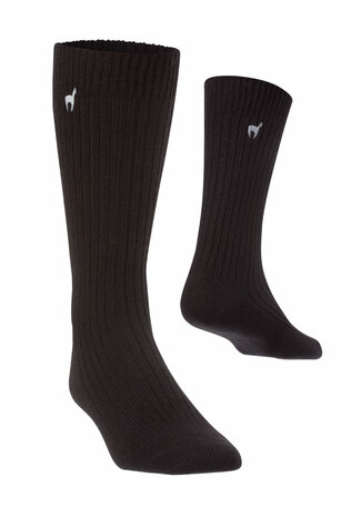 Alpaca sokken PREMIUM antraciet 70% baby alpaca 25% katoen & 5% nylon 