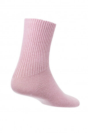 Alpacasok roze kinderen  60% babyalpaca 30% katoen 8% nylon en 2% elastaan