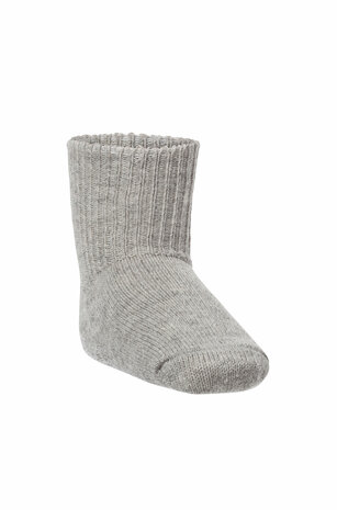 Alpacasok grijs kinderen  60% babyalpaca 30% katoen 8% nylon en 2% elastaan