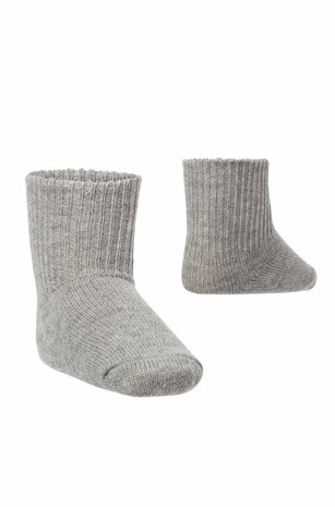 Alpacasok grijs kinderen  60% babyalpaca 30% katoen 8% nylon en 2% elastaan