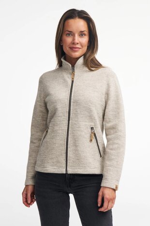 NLS Twig full rits 100% ongekleurde merino wol beige 