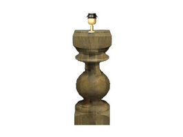 Robuuste Tafellamp Hout 47 cm