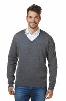 V-hals Pullover Basic, Antraciet