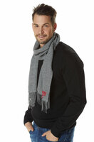 Baby Alpaca Sjaal Gemeleerd, Grijs