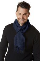 Baby Alpaca Sjaal Gemeleerd, Blauw