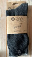 Noorse worsted wool sokken, antraciet. 65% worsted wool.