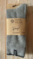 Noorse worsted wool sokken, lichtgrijs. 65% worsted wool.