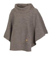 NLS Poncho ongekleurde merino wol bruin